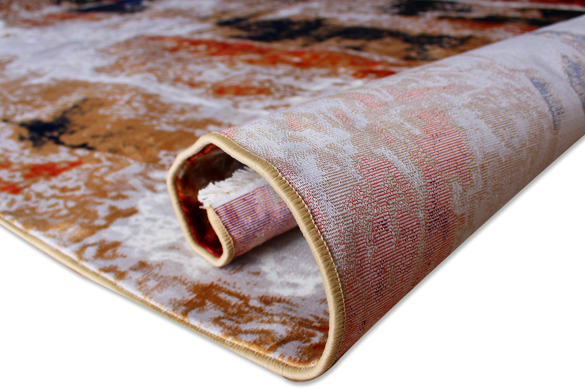 235x160cm Authentic Turkish Cappadocia Quality Woven Rug - Beige / Navy 5725A