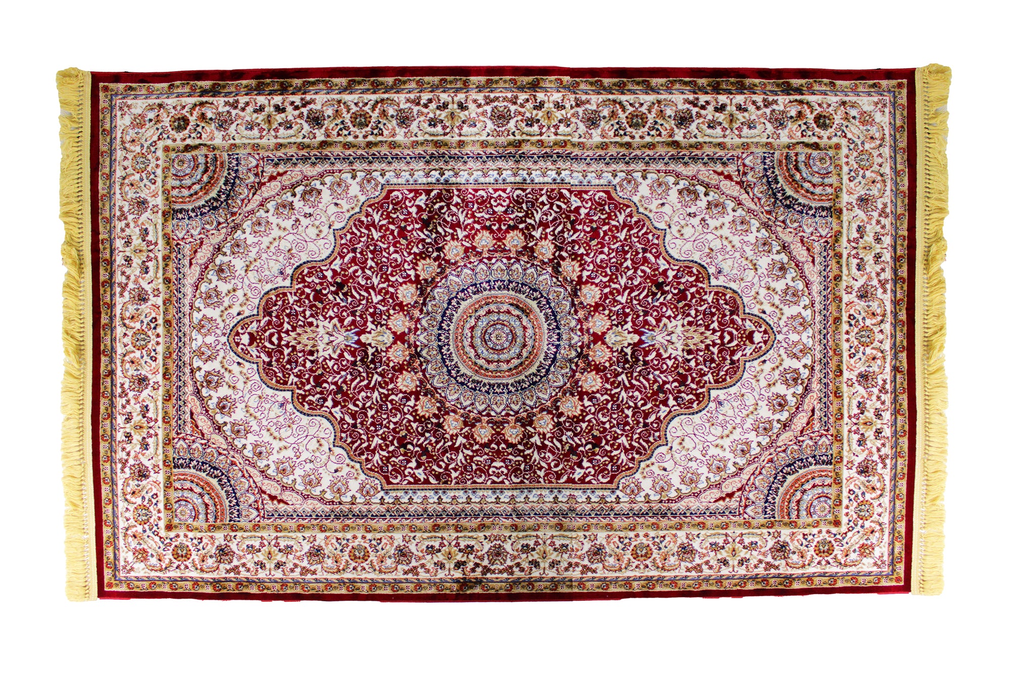 160x230cm Kozan Oriental Authentic Turkish Area Rug Beige / Red 6050A