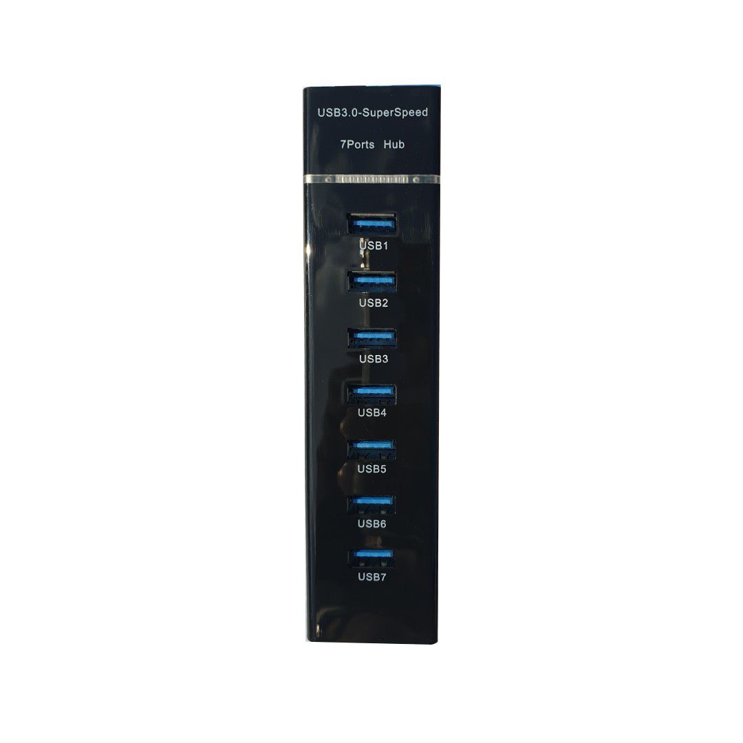USB 3.0 Super Speed 7 Port Hub for All Computers & Consoles - Black