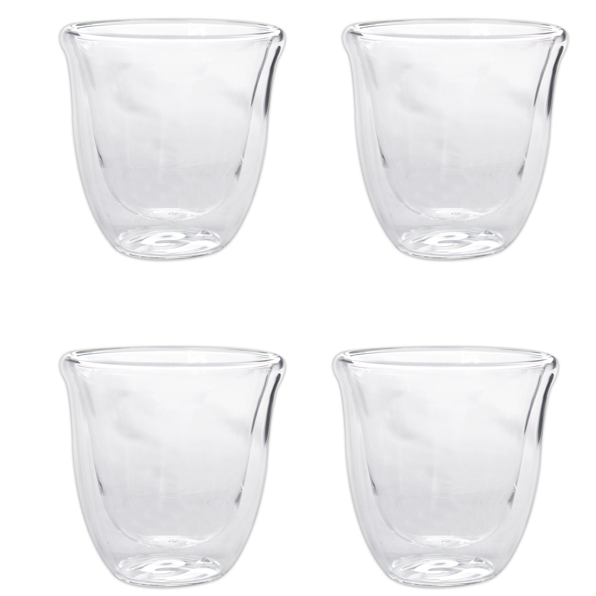 LMA Double-Wall Hot and Cold Beverage Espresso Cups - Set of 4 - 80ml