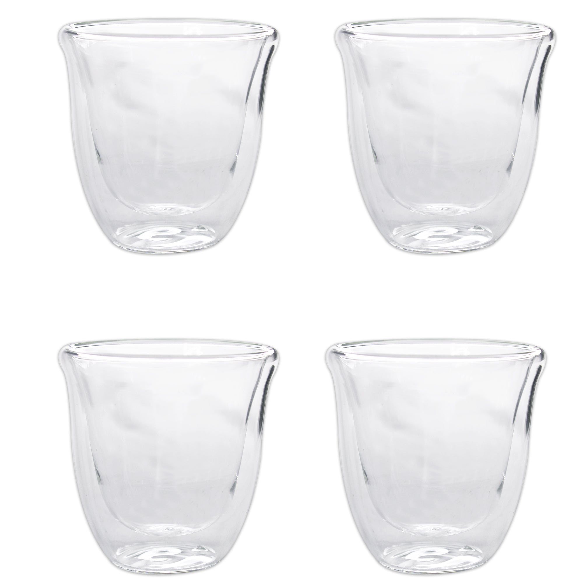 LMA Double-Wall Hot and Cold Beverage Espresso Cups - Set of 4 - 80ml