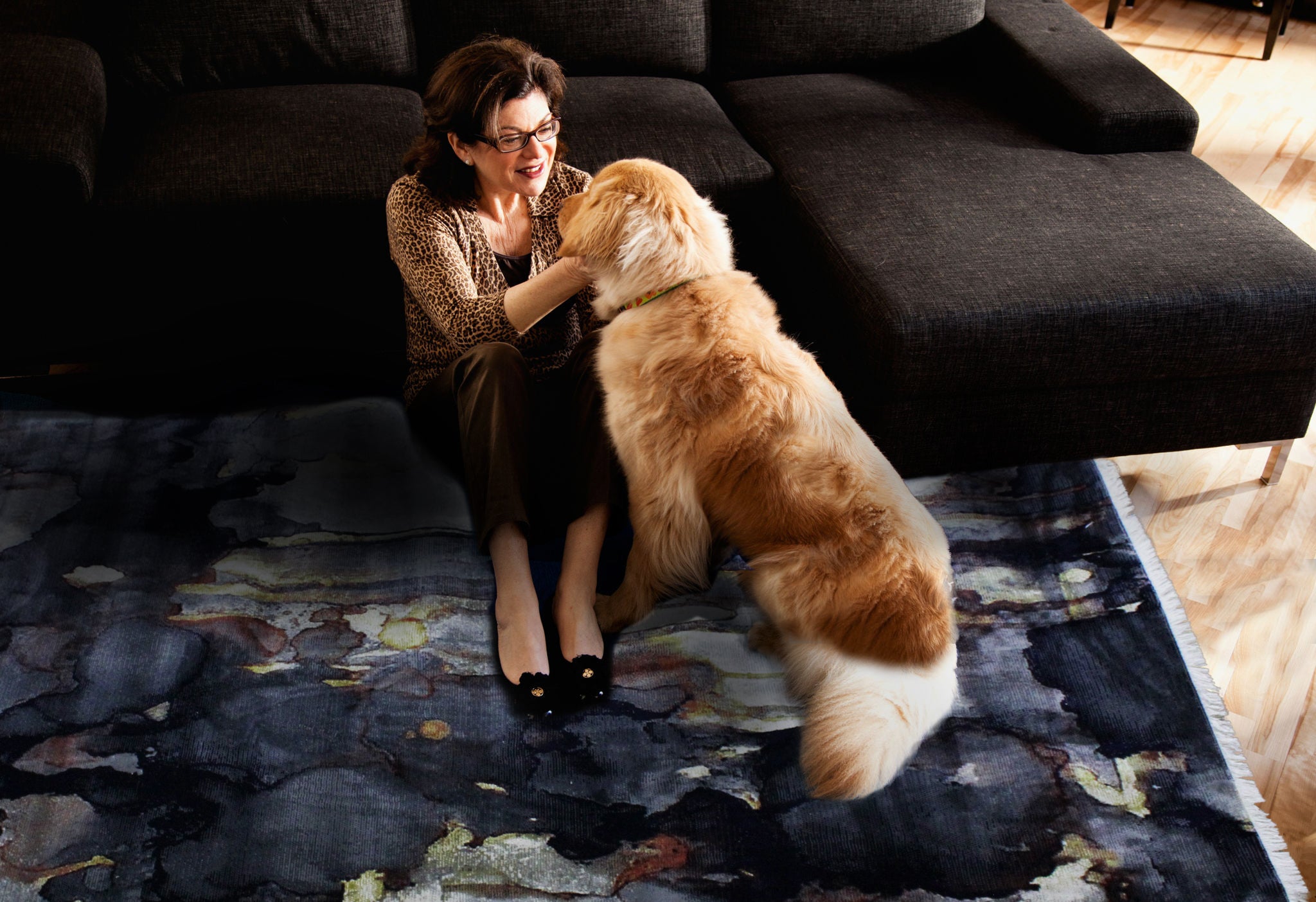 235x160cm Authentic Turkish Cappadocia Quality Woven Rug - Beige/Orange 9730A