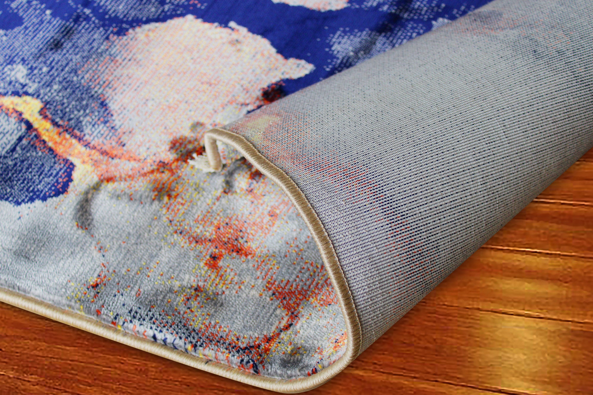 235x160cm Authentic Turkish Cappadocia Quality Woven Rug - Beige / Navy 9730A