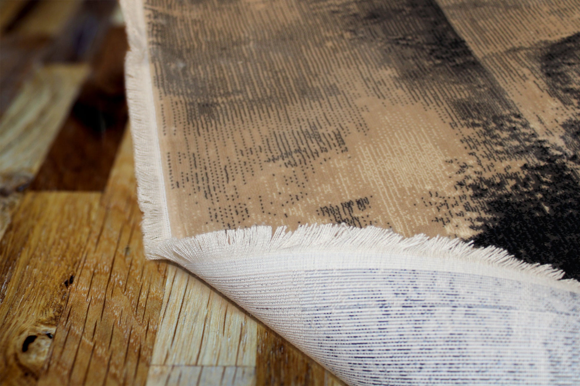 235x165cm Authentic Turkish Cappadocia Quality Woven Rug - Beige / Blue 9737A