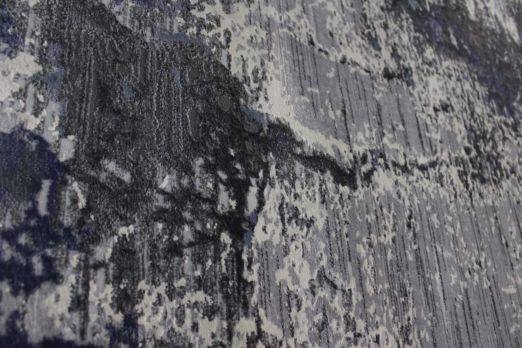 230x160 Babil Turkish Textured Rug with Shimmering Yarn - Grey/Blue