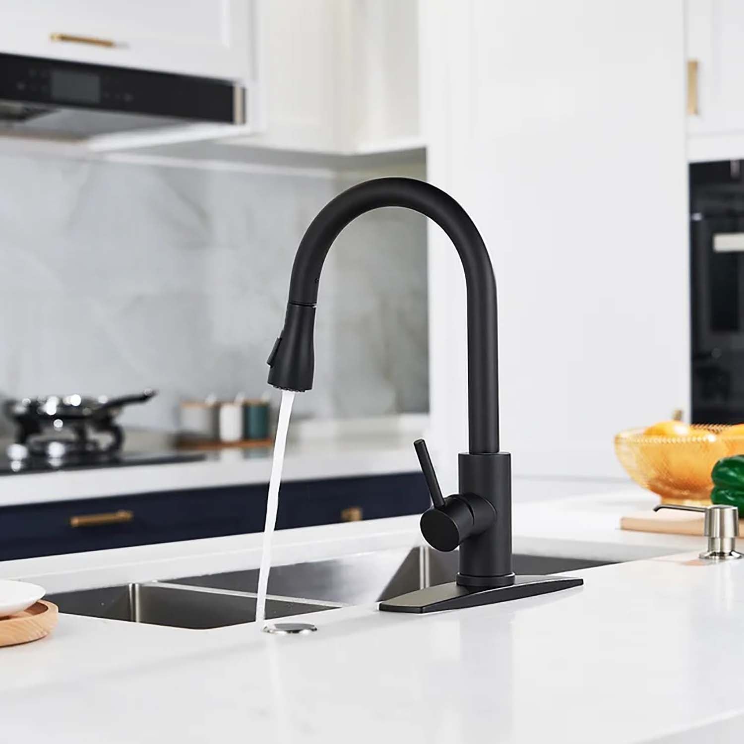 LMA Heavy Duty Kitchen Tap Mixer with Self-Retracting Pullout Faucet BA6830