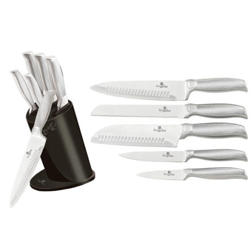 Berlinger Haus 6 pcs knife set with stand, gray, Kikoza Collection