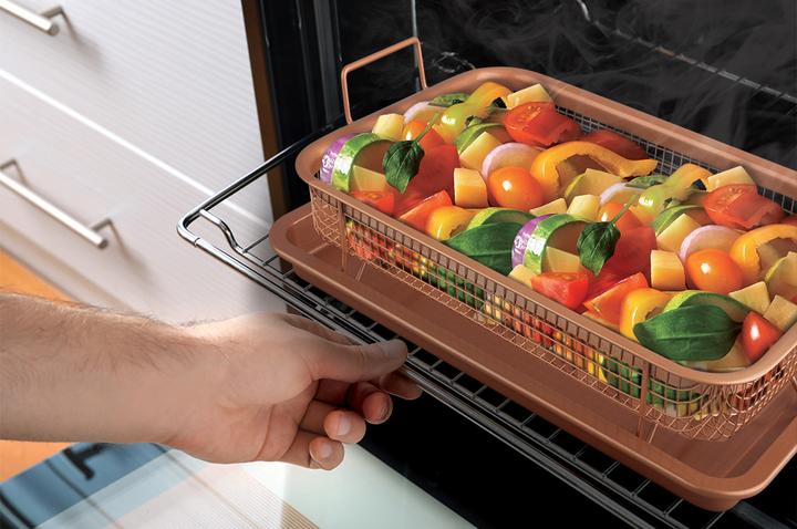 Blaumann 2 Piece Crispy Baking Tray with Metal Basket Le Chef Collection