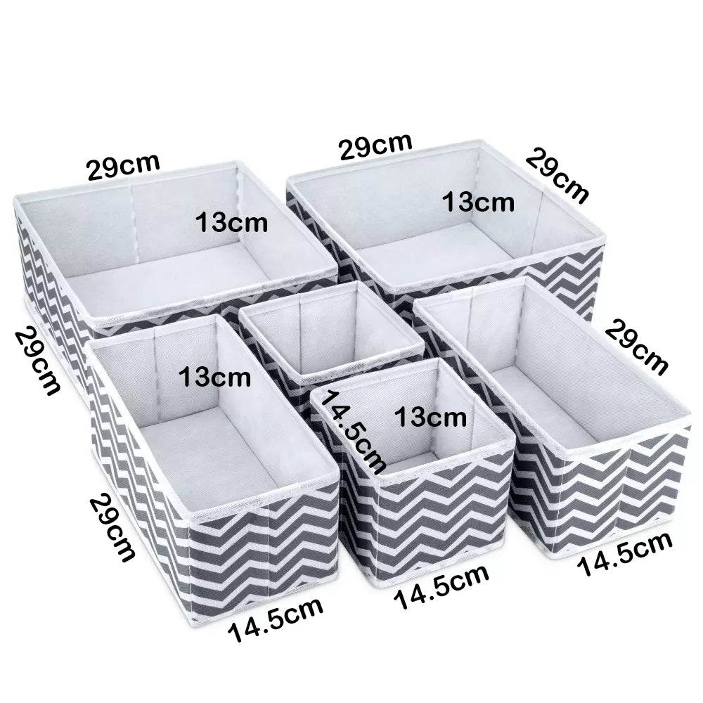 LMA 6 Piece Collapsible Cloth Storage Organizers