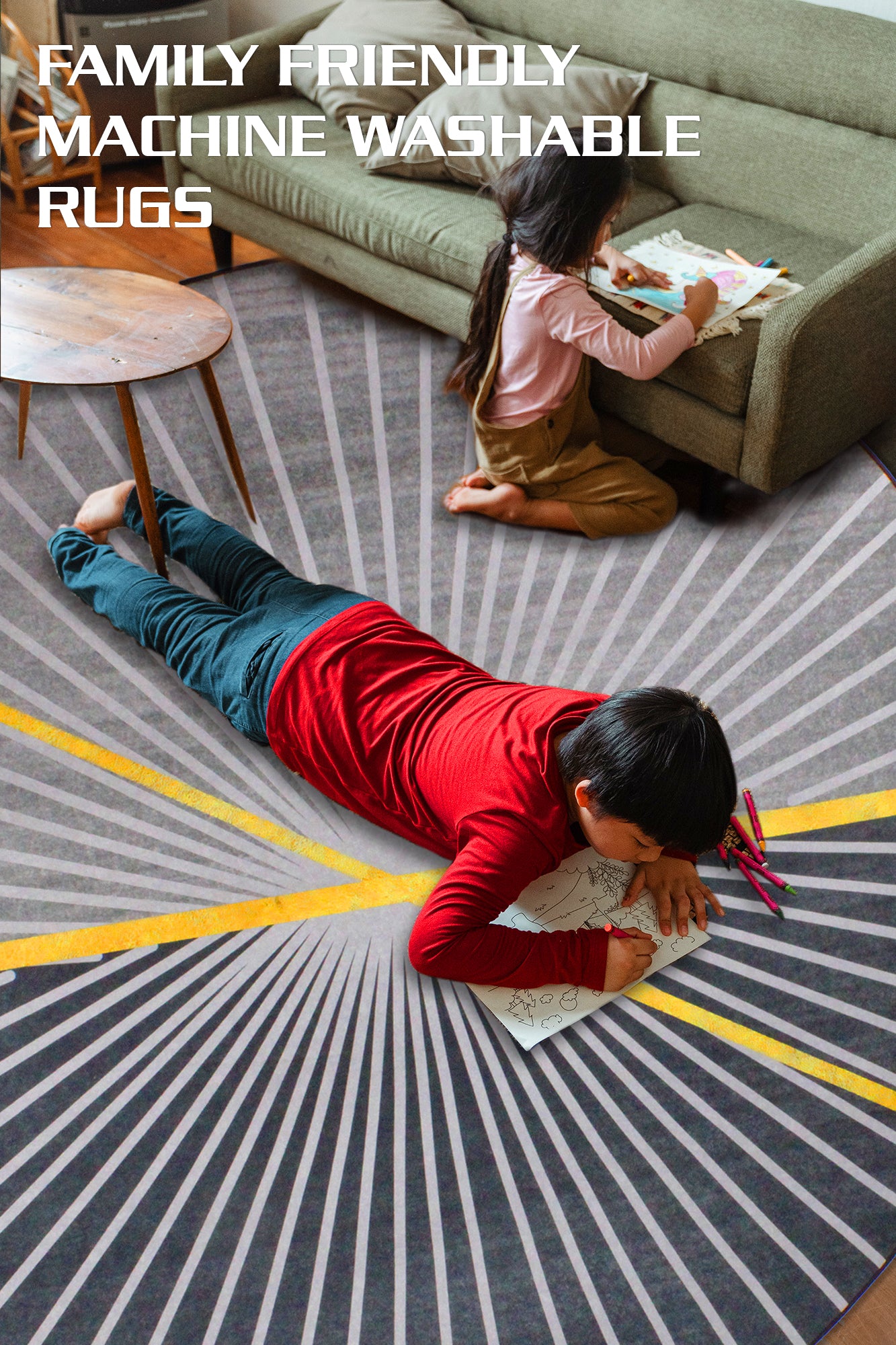 160cm Round LMA Branded 3D Printed Area Rug Lightweight - RCX62