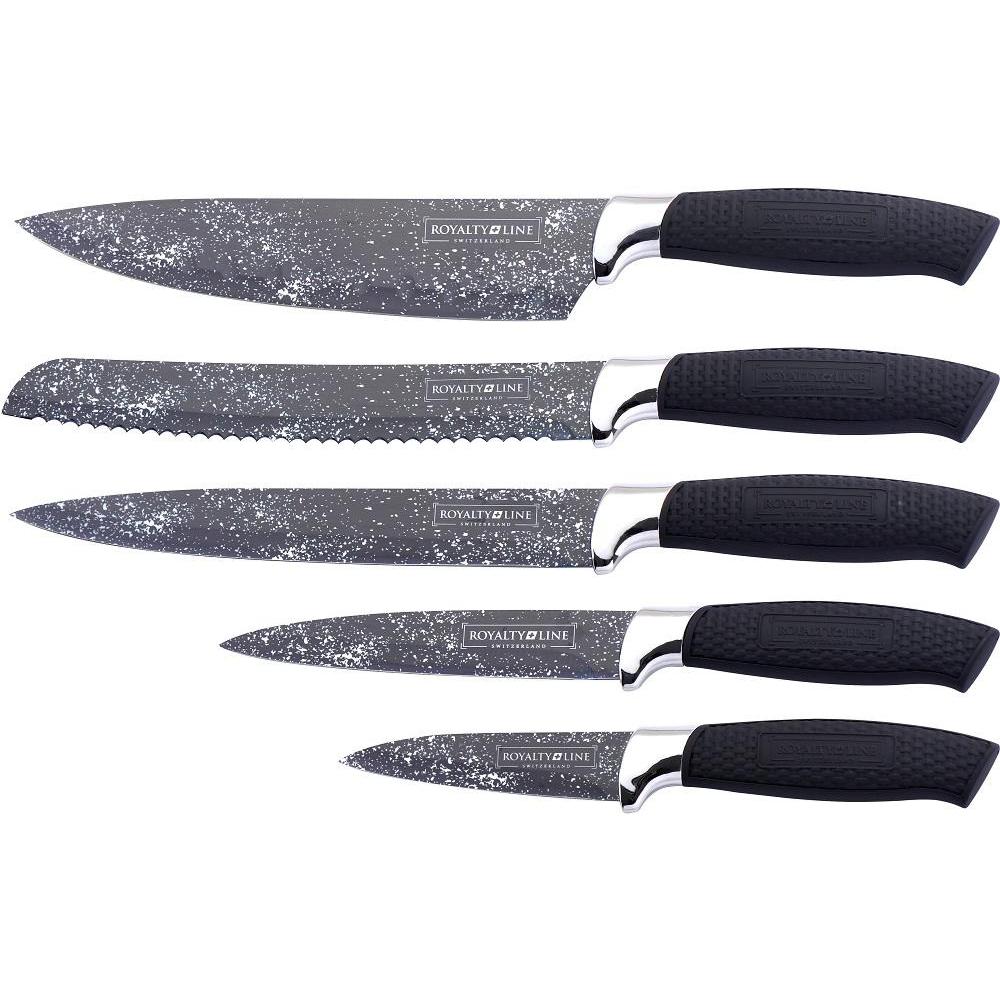 Royalty Line 5-Piece Non-Stick Knife set with Stand