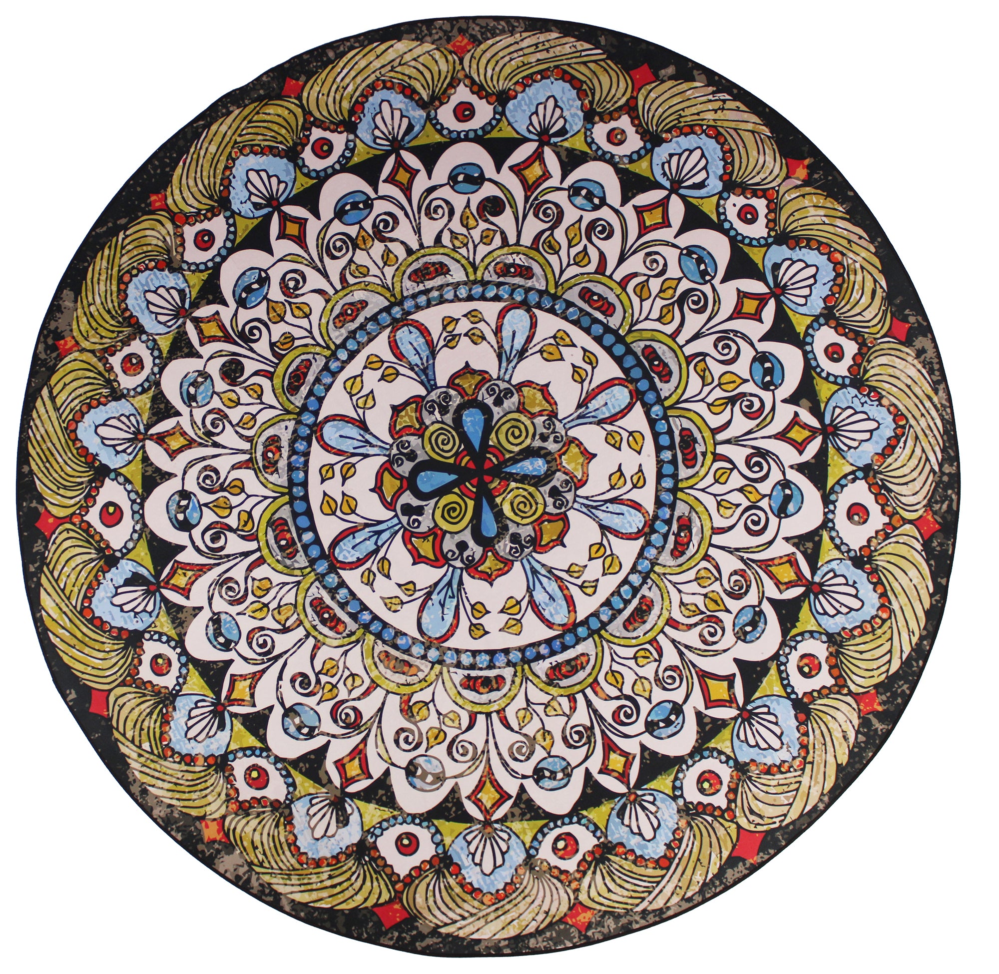 160cm Round LMA Branded 3D Printed Area Rug Lightweight - RM35