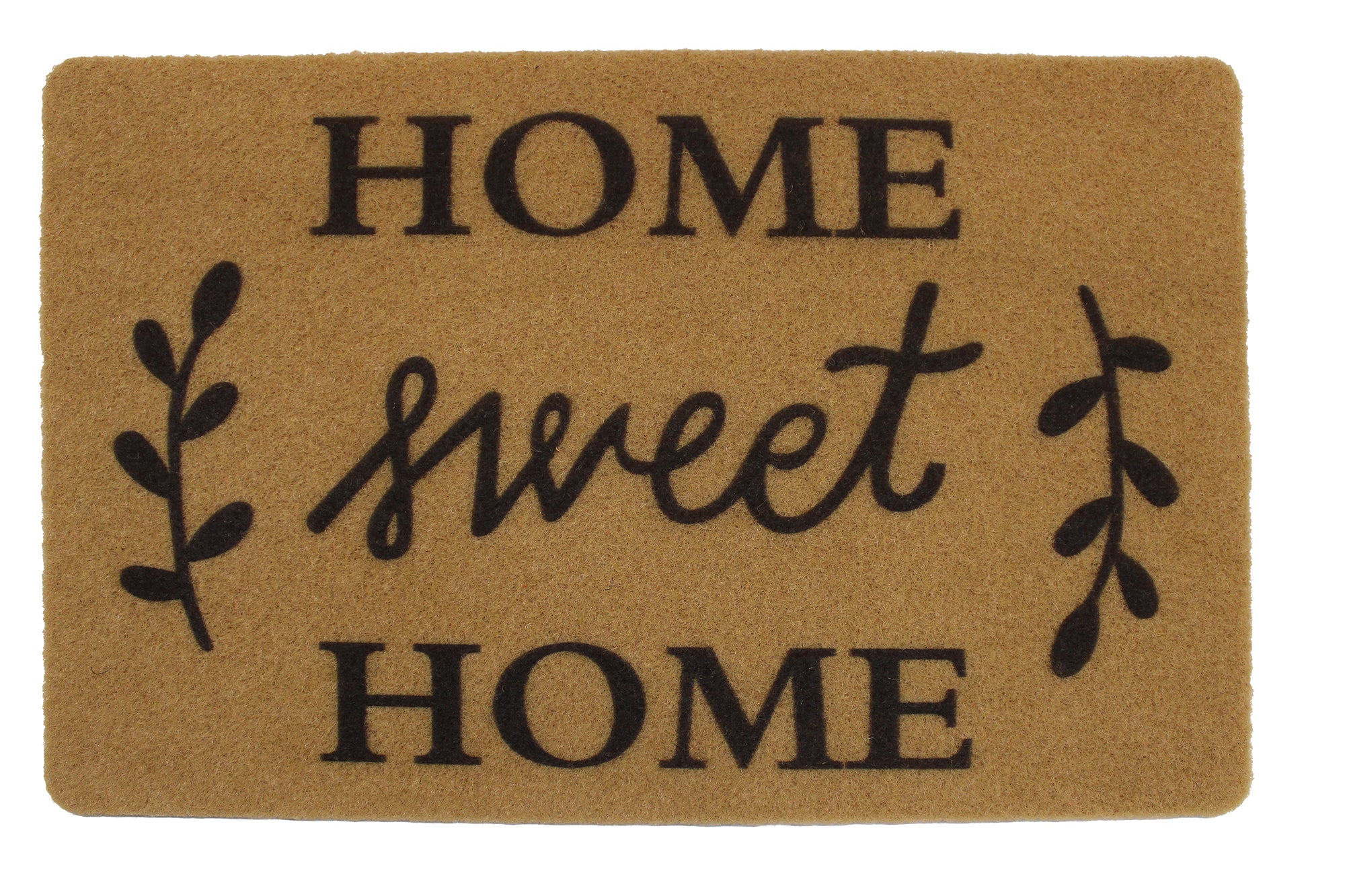 60cm x 39cm Durable Non Shedding Synthetic Coir Floor Mat - Home Sweet Home