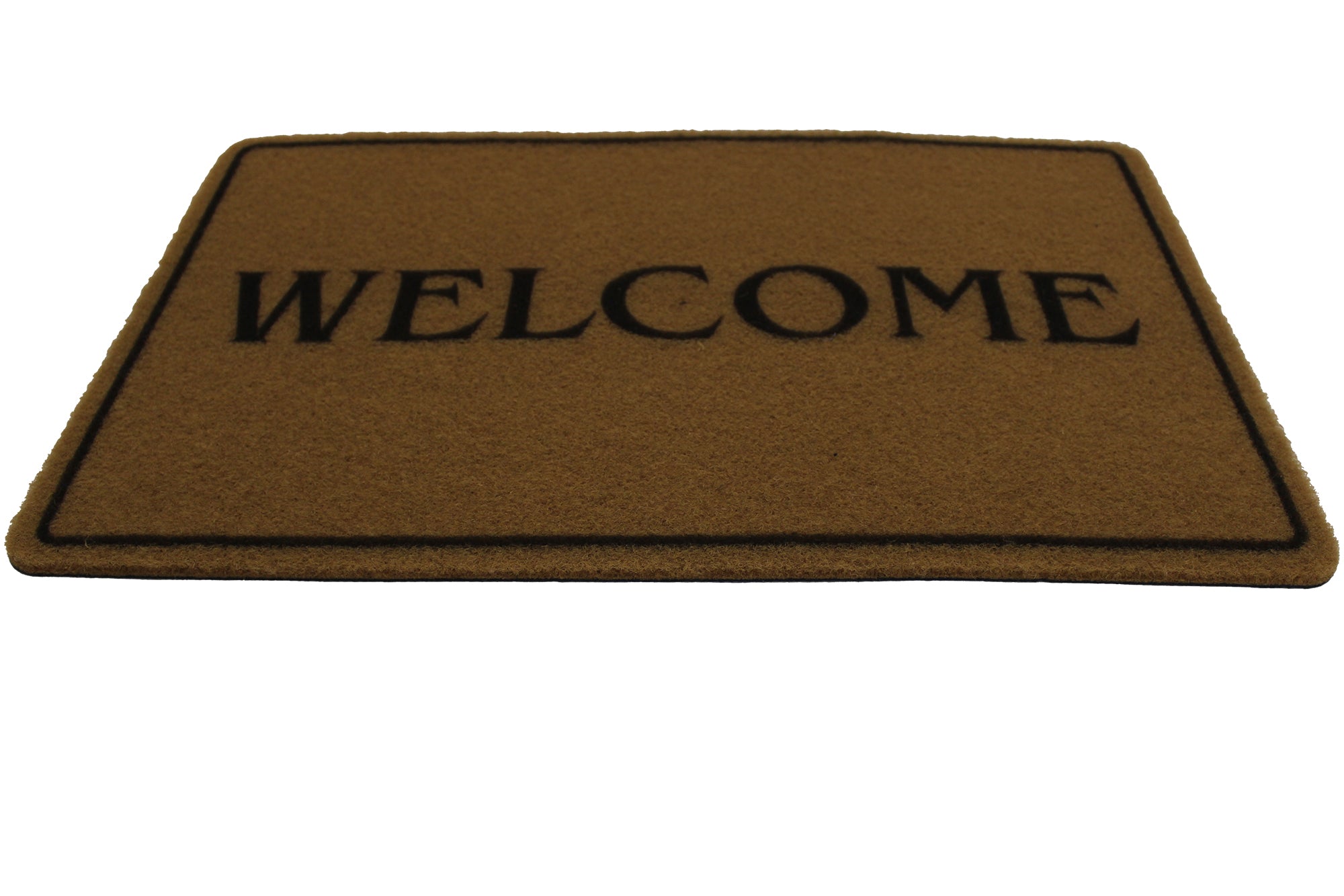 60cm x 39cm Durable Non Shedding Synthetic Coir Floor Mat - Welcome