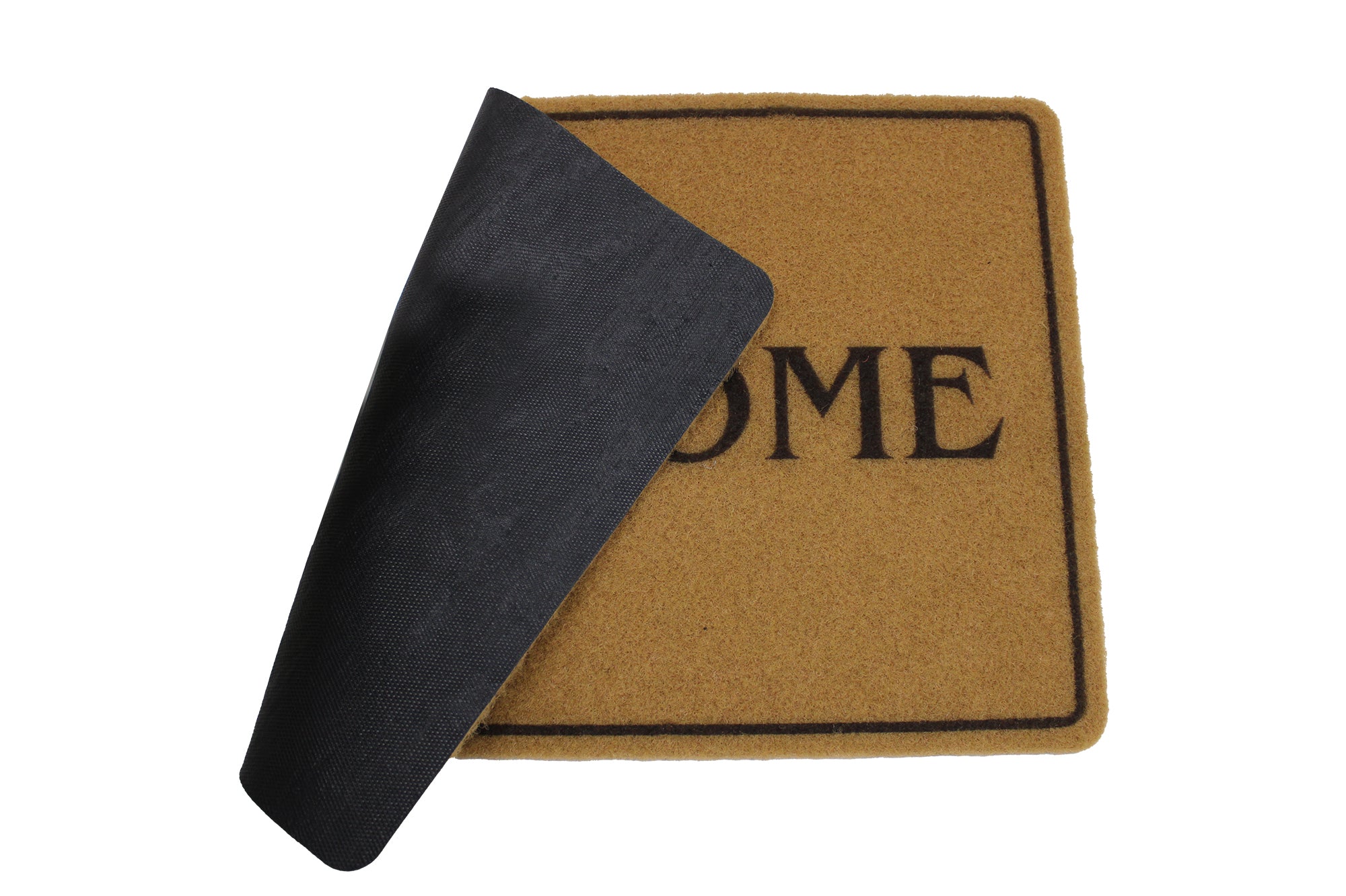60cm x 39cm Durable Non Shedding Synthetic Coir Floor Mat - Welcome