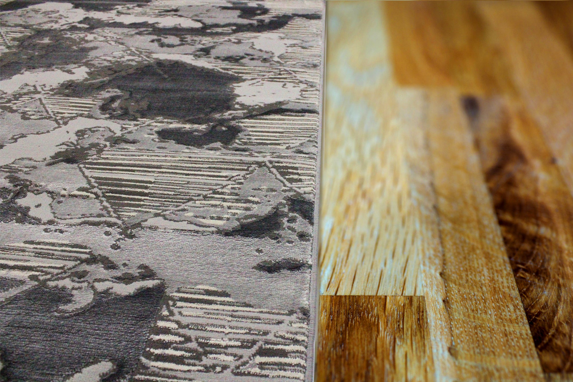 230x160 Babil Textured Geometric Turkish Rug with Shimmering Yarn Grey / L. Grey 5770A