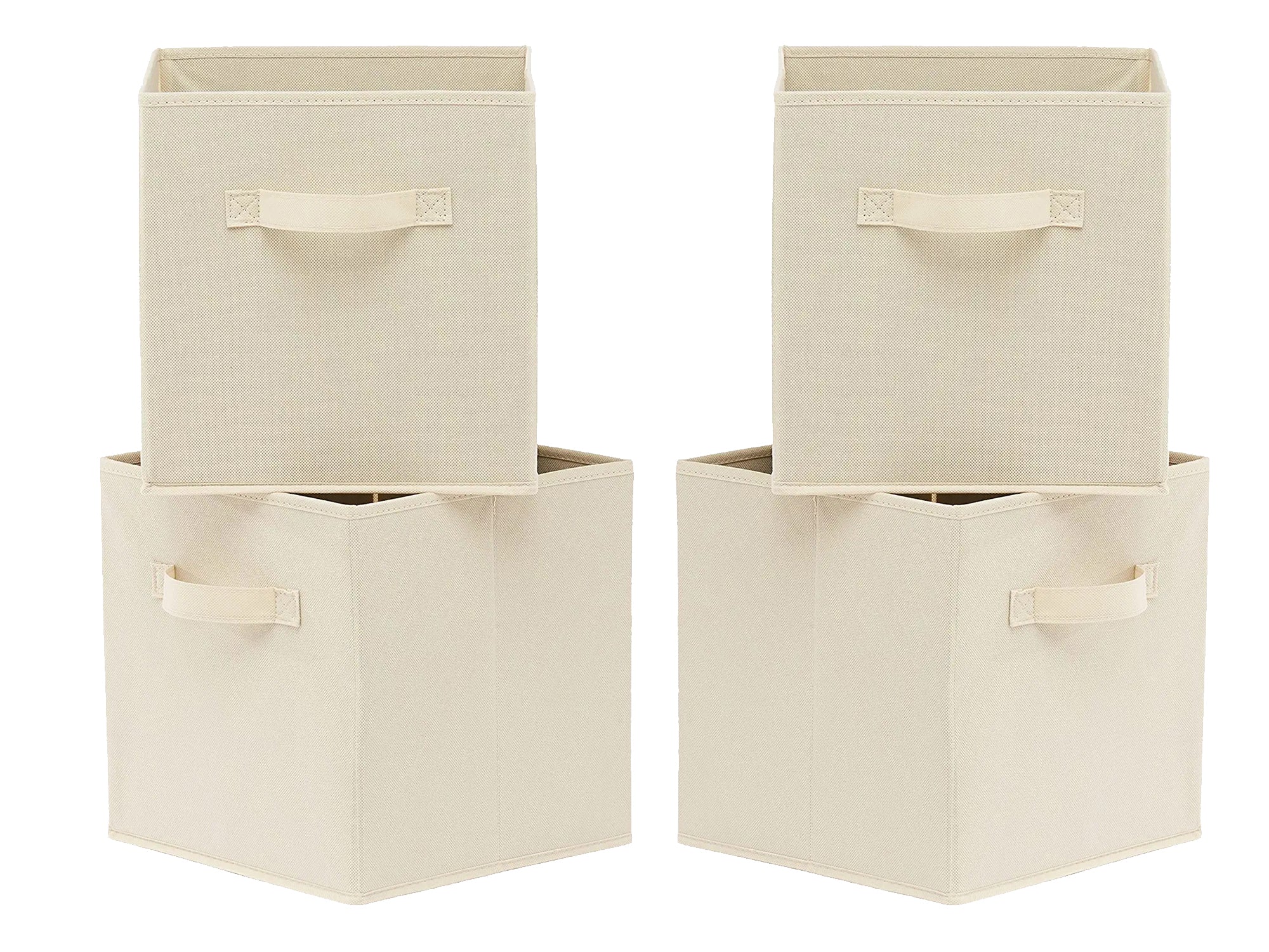 LMA Branded 4 Piece Collapsible Fabric Storage Cube Set