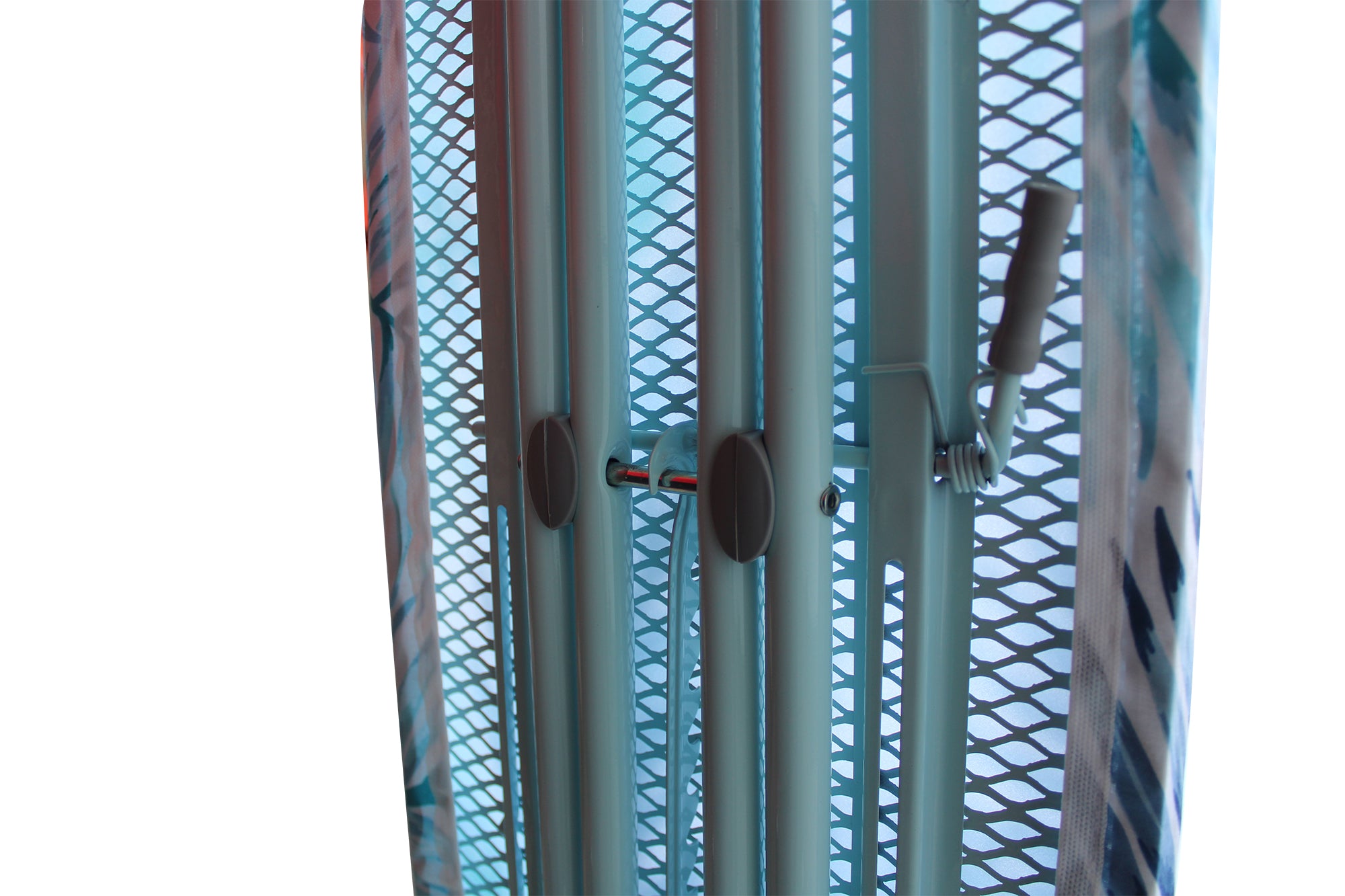 110 x 33cm Mesh Ironing Board with Safety Iron Rest - Blue Palm