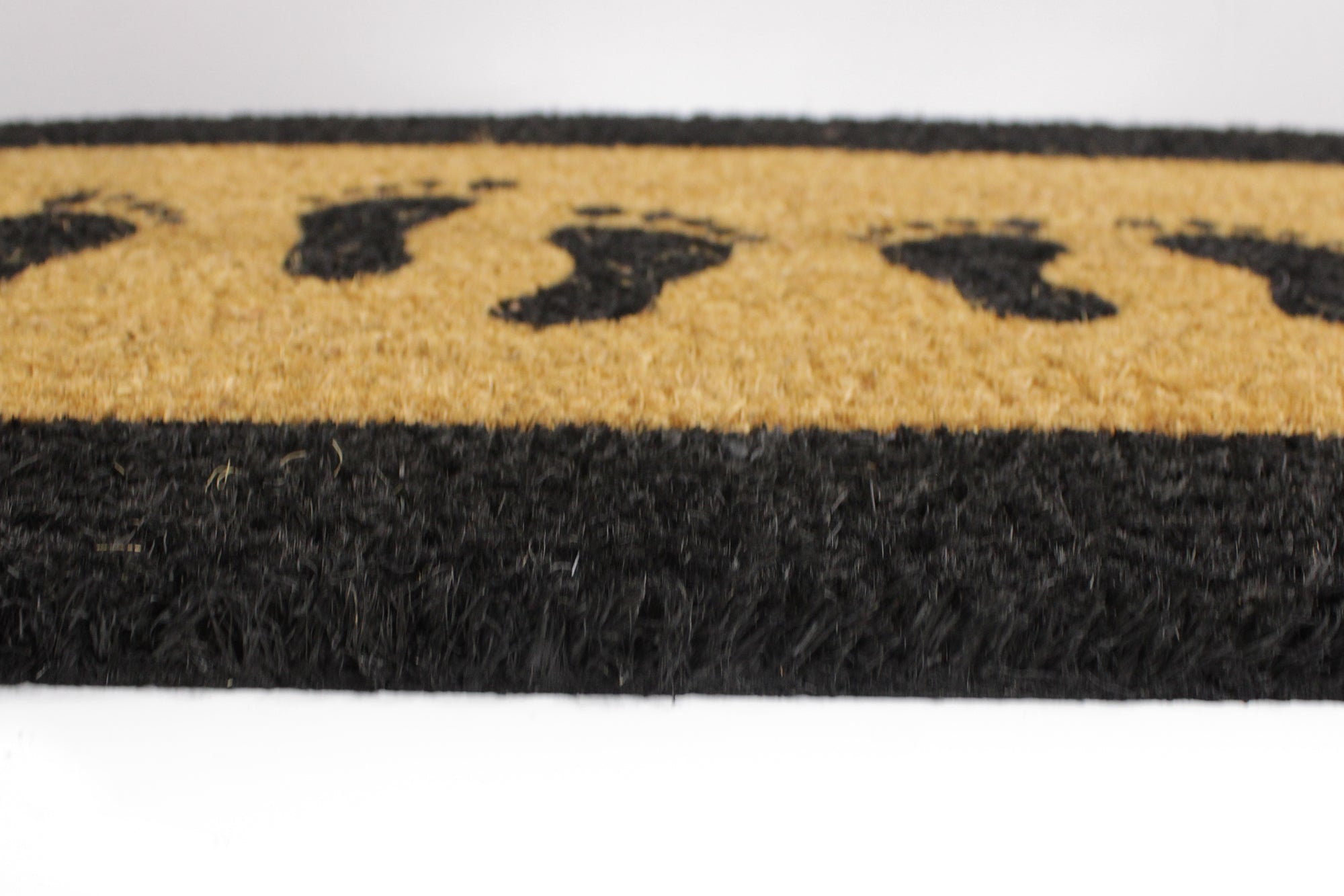 40x60cm Printed Coir Door Mat with Non-Slip Backing - Happy Feet