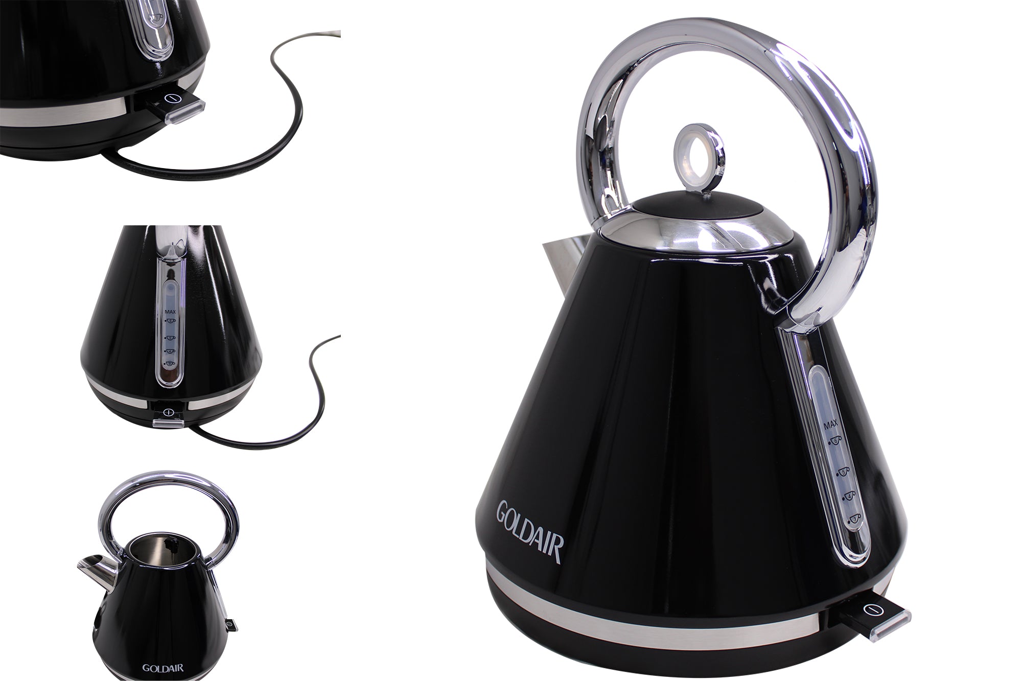 Goldair Signature Series 1.7 Liter Pyramid Cordless Kettle GBPK-3050