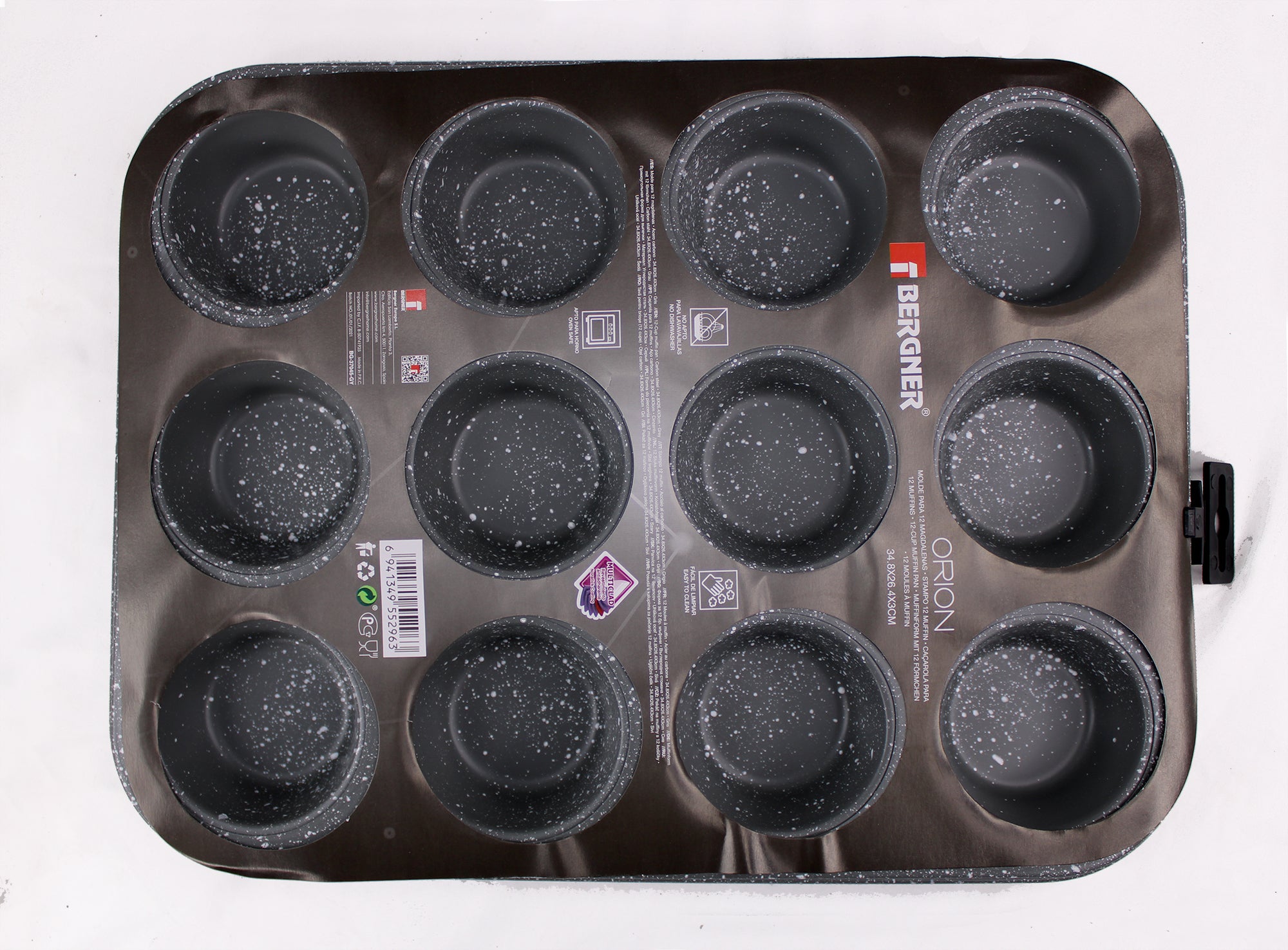 Bergner Orion 12 Cup Non-Stick Carbon Steel Muffin & Cupcake Pan