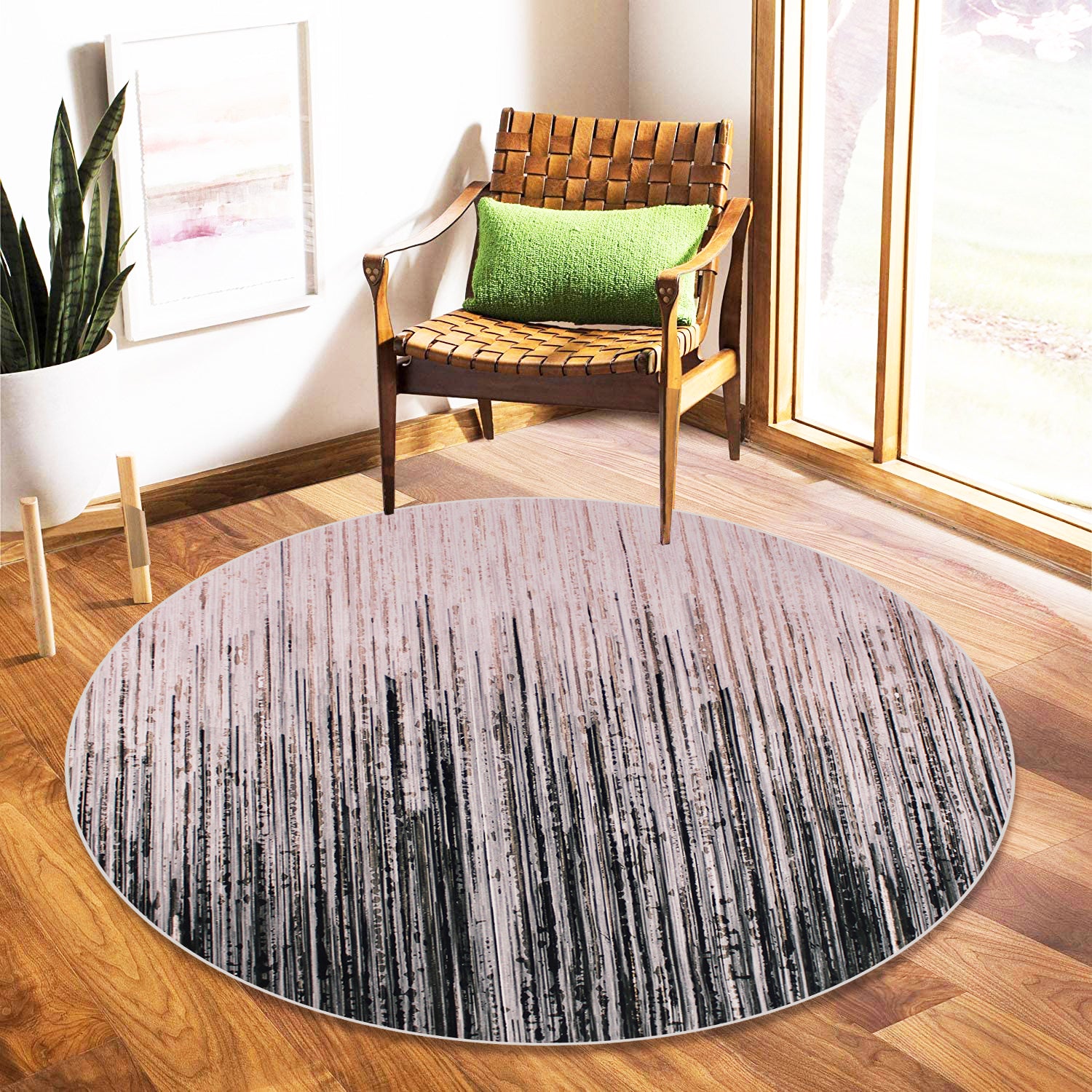 160cm Round LMA Branded 3D Printed Area Rug Lightweight - RCX54