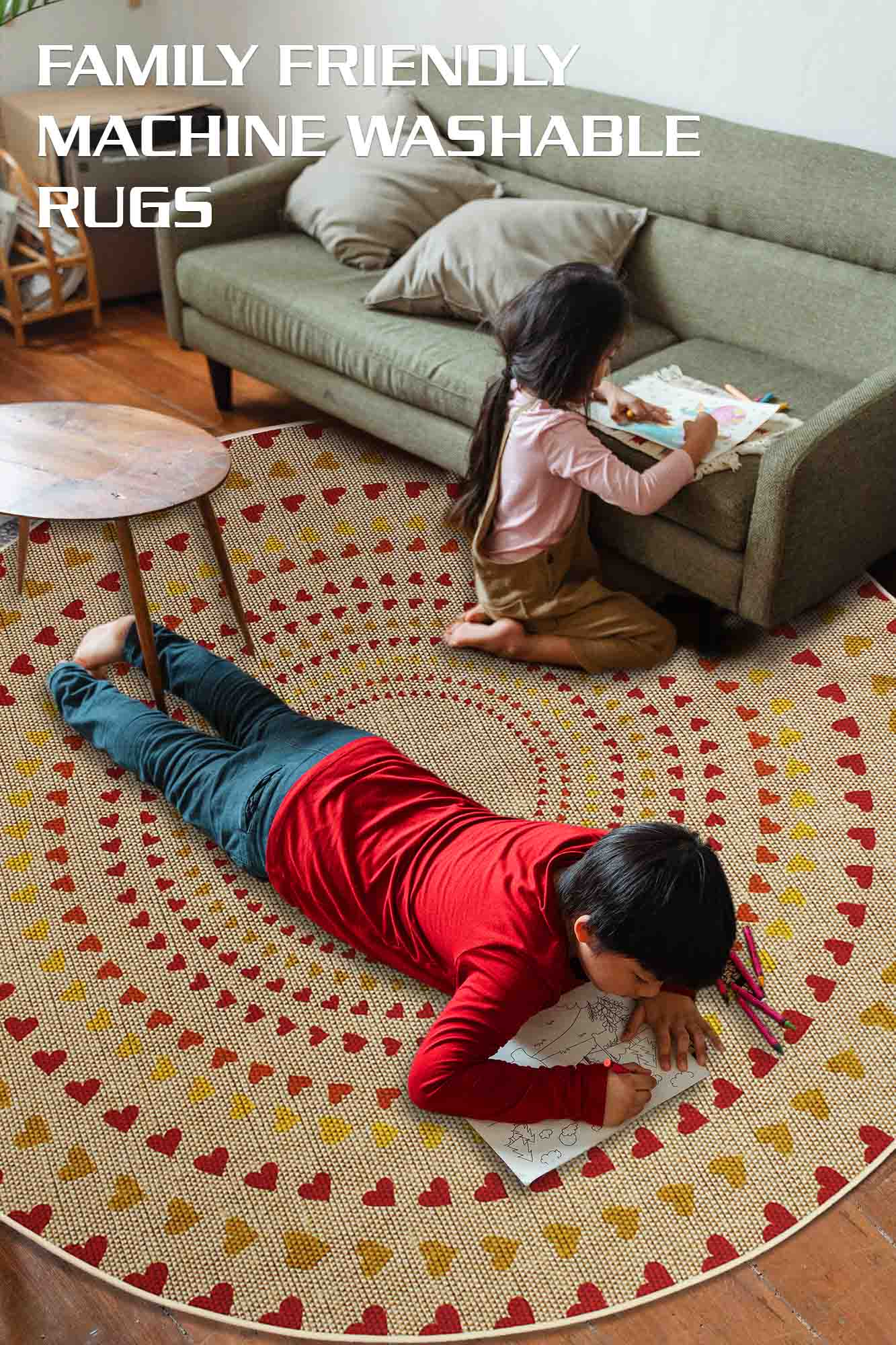 160cm Round LMA Branded 3D Printed Area Rug Lightweight - RM19