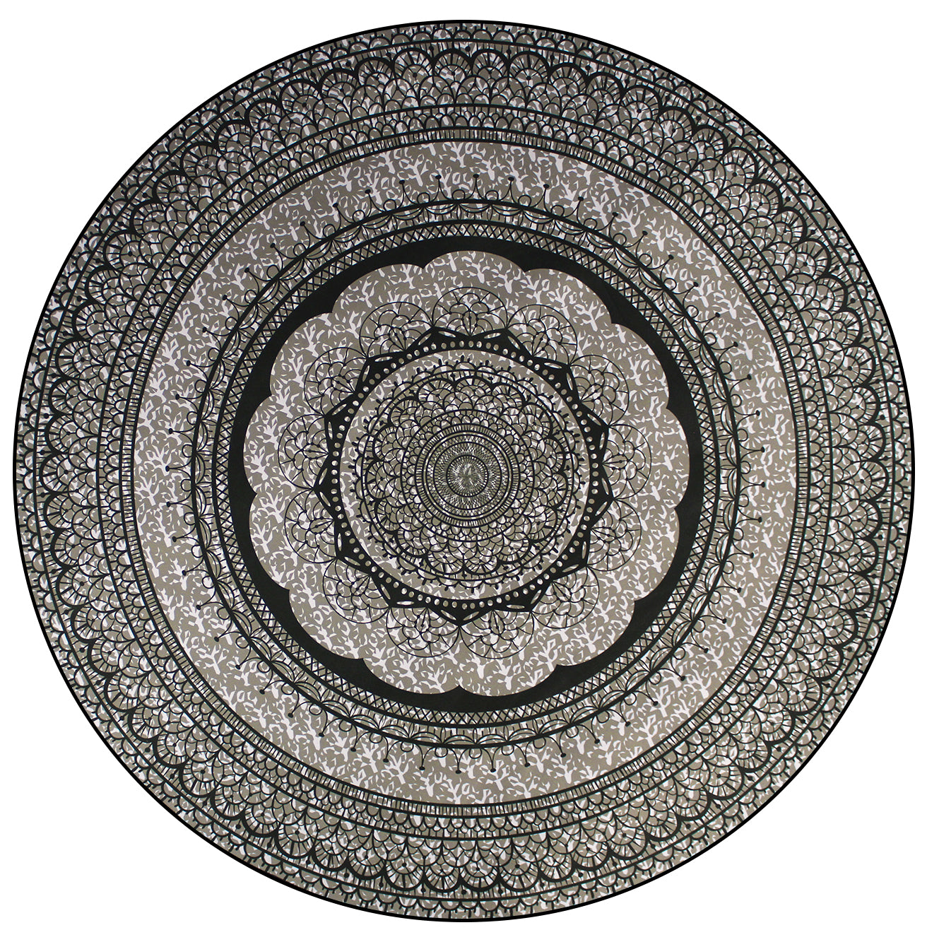 160cm Round LMA Branded 3D Printed Area Rug Lightweight - RM30