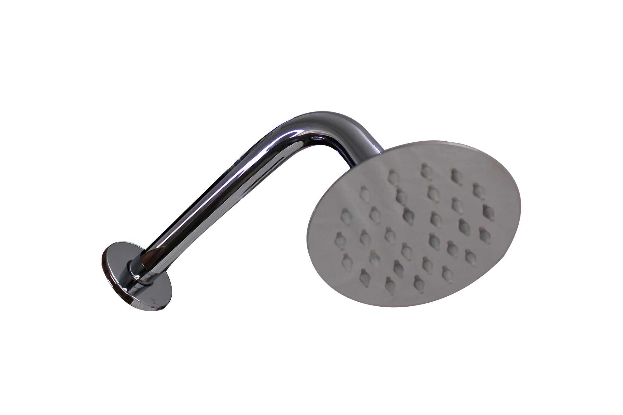 LMA Branded Wall-Mounted Round Shower Arm with Flange