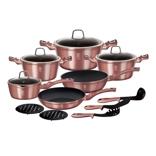 Berlinger Haus 15-Piece Marble Coating Cookware Set - i-Rose