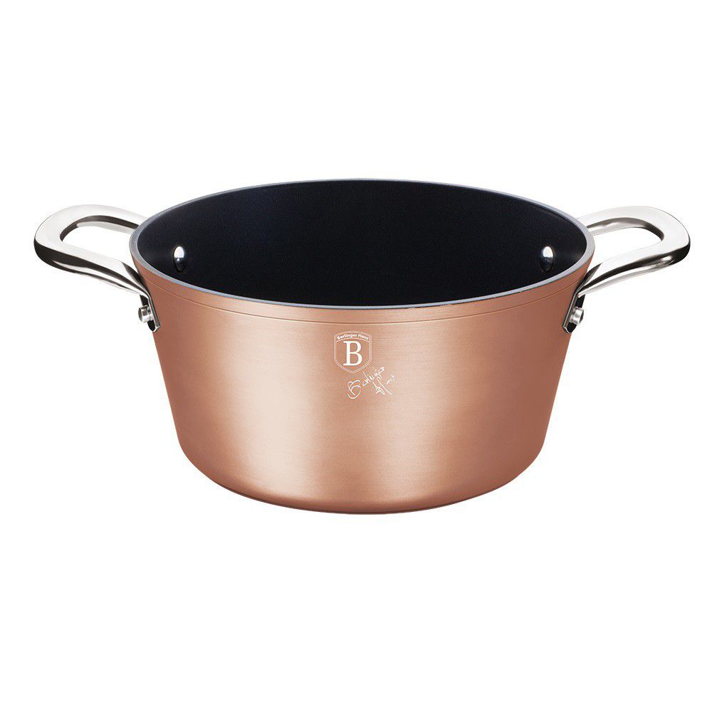 Berlinger Haus 24 cm Marble Coating Casserole with Lid - Bronze Titan Collection