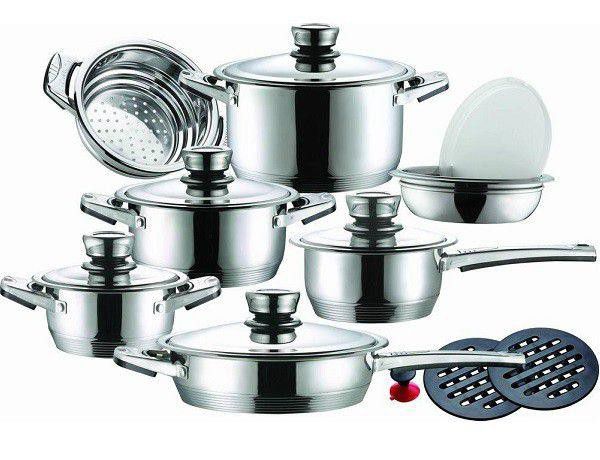 16 Piece German Designed Stainless Steel Cookware Set