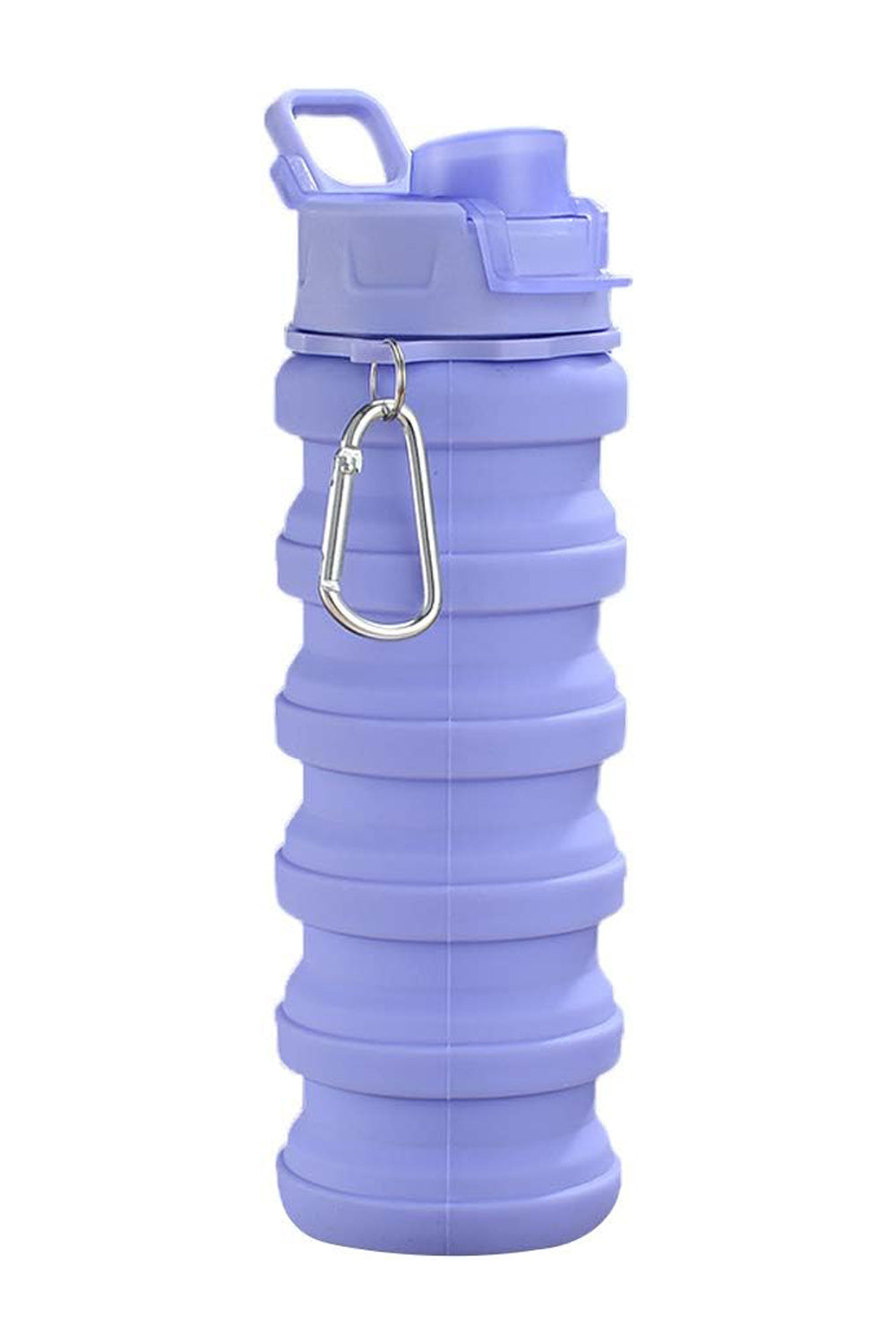 225ml to 500ml Foldable Silicon Cold Water Bottle with Carabiner Clip