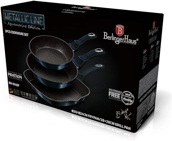 Berlinger Haus Cooking Trio Frying Pan Set - Aquamarine Edition