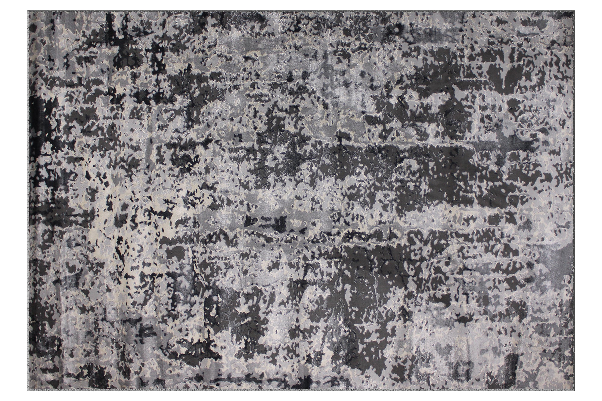 230x160 Babil Turkish Textured Rug with Shimmering Spotted Yarn Grey/L.Grey