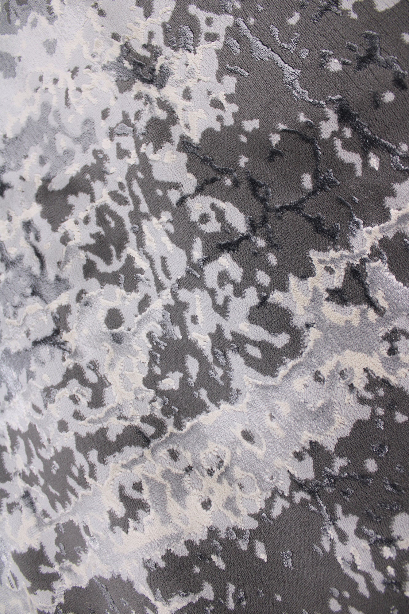 230x160 Babil Turkish Textured Rug with Shimmering Spotted Yarn Grey/L.Grey