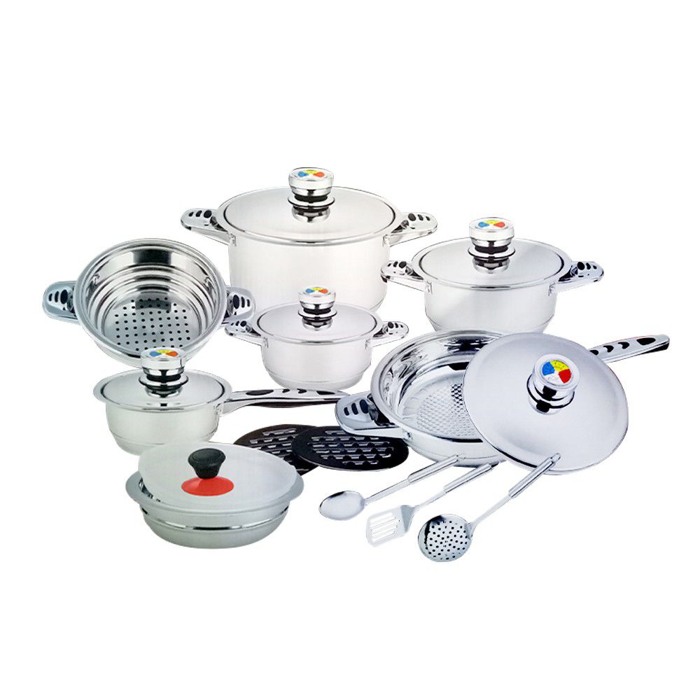 19 Piece High Quality Stainless Steel Cookware Set