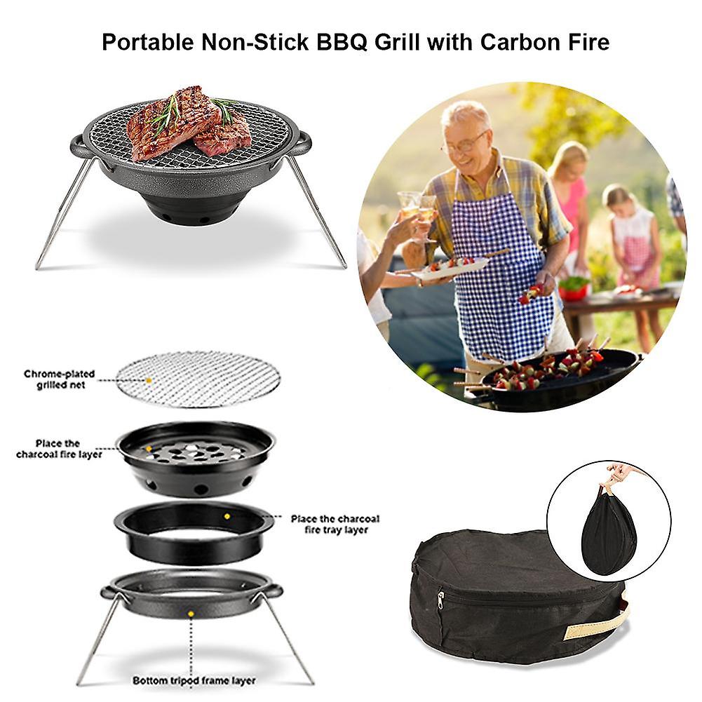 LMA 32cm Round Portable Charcoal Braai Stove & Carry Bag FX-5318