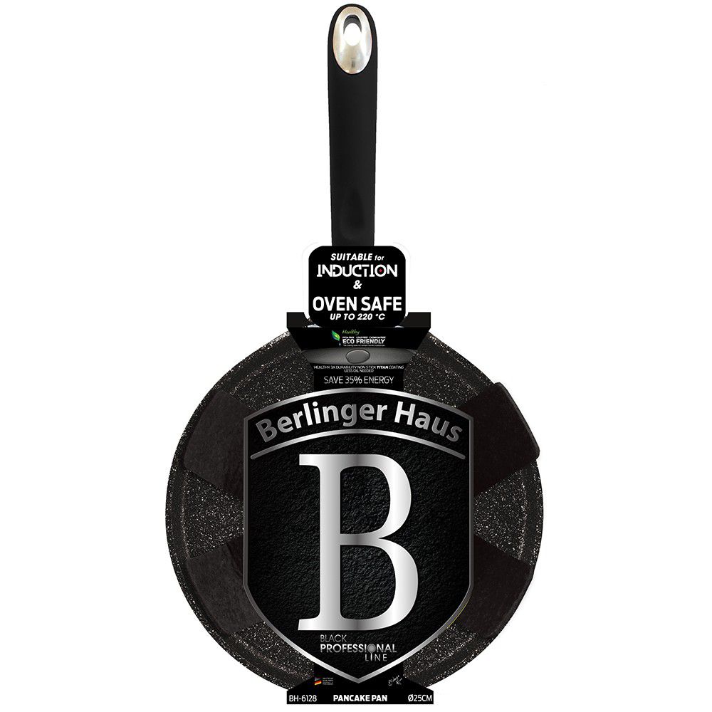 Berlinger Haus 25cm Oven Safe Pancake Pan - Black Professional Line