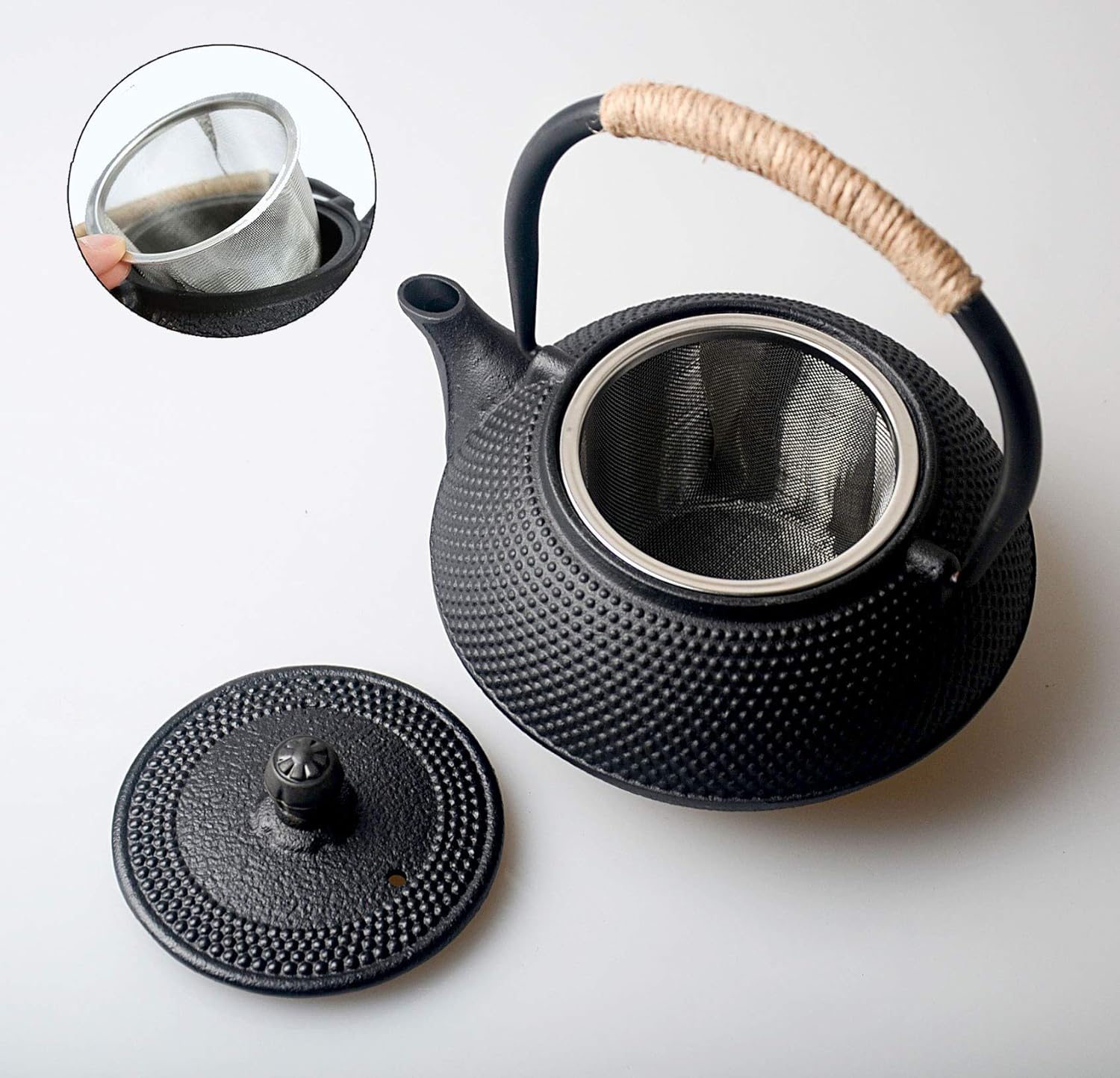 LMA Oriental Ceramic Tea Pot with Stainless Steel Infuser - 0.9 L