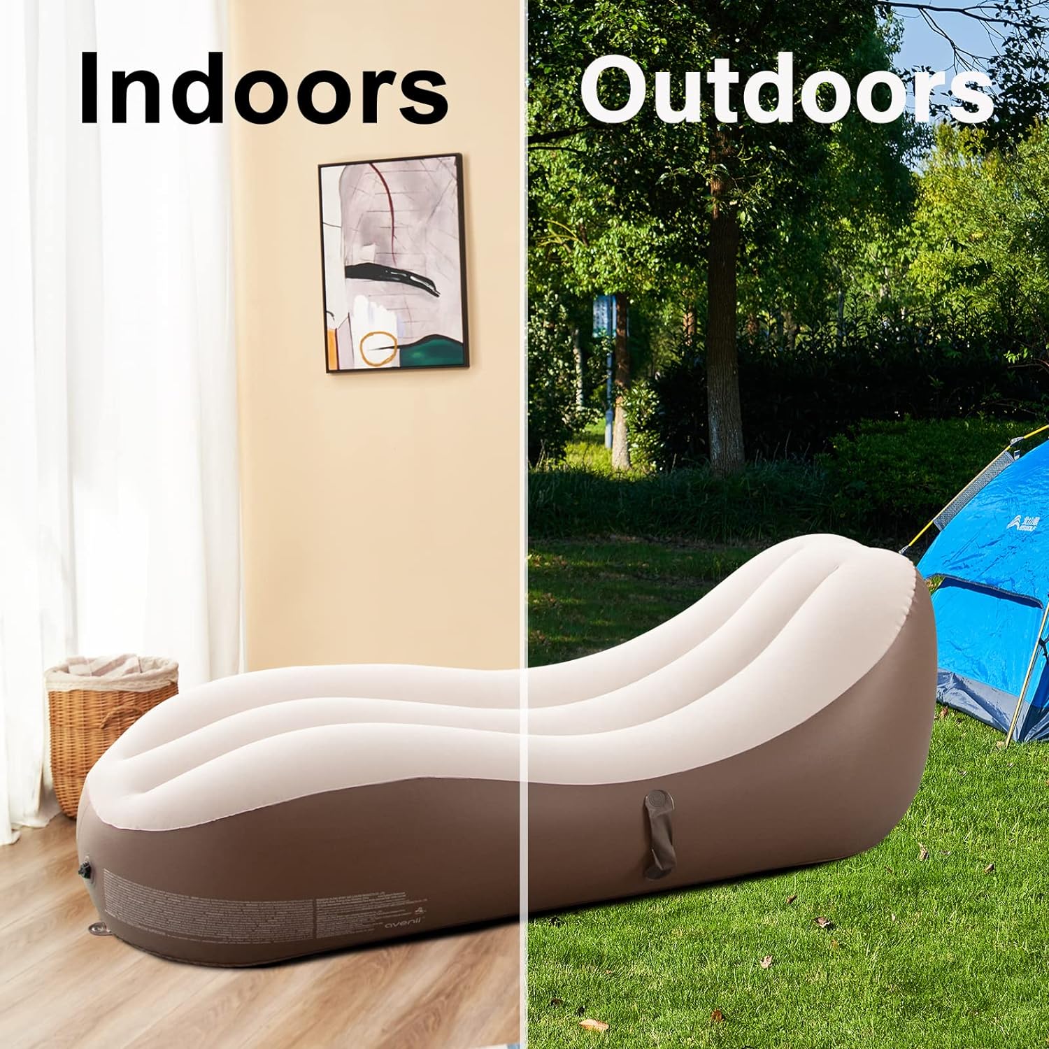 Chanodug Inflatable Camping & Pool Sofa Bed & Rechargeable Air Pump