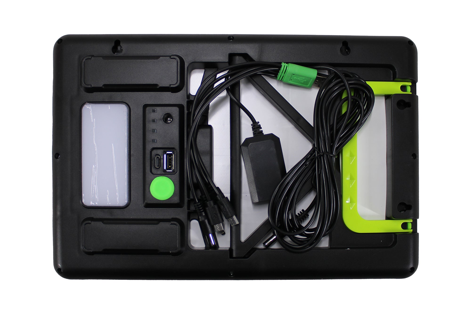 8W Solar Panel with Inbuilt Battery & Rear Flashlight Portable Charging Kit