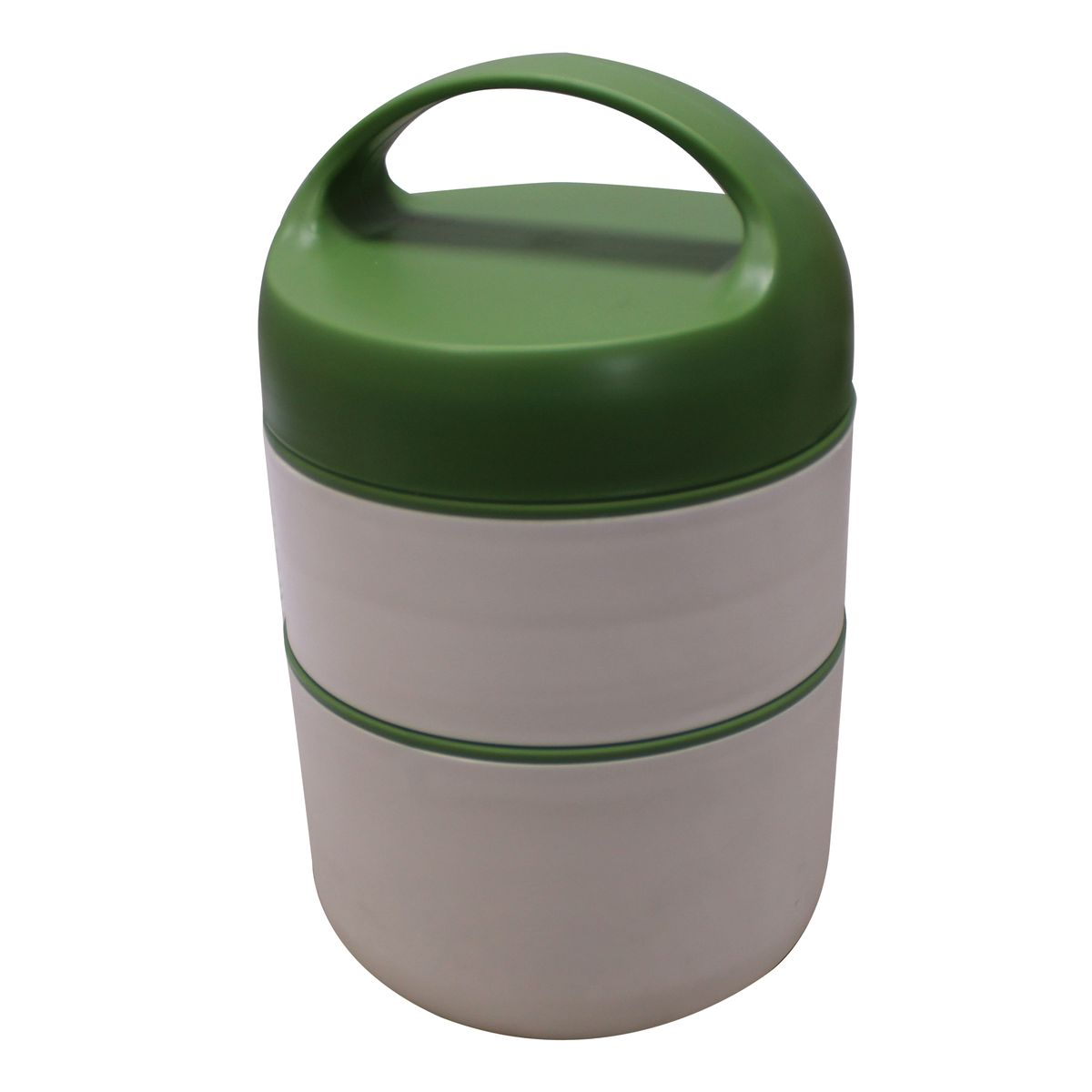 2 Tier S.Steel Vacuum Insulated Bento Design Thermos Lunch Boxes 1000ml - White, Green