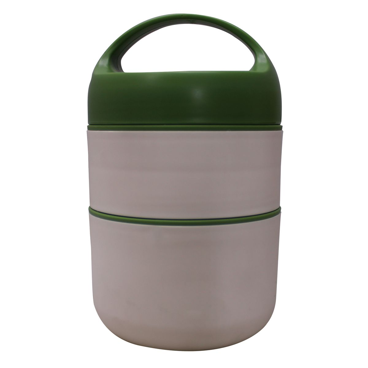 2 Tier S.Steel Vacuum Insulated Bento Design Thermos Lunch Boxes 1000ml - White, Green