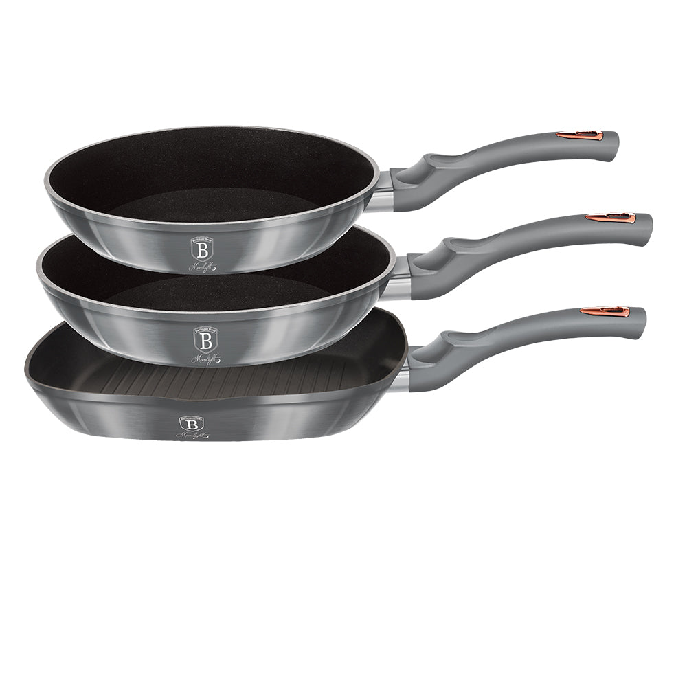 Berlinger Haus 3 Pcs Fry Pan Set - Moonlight Edition