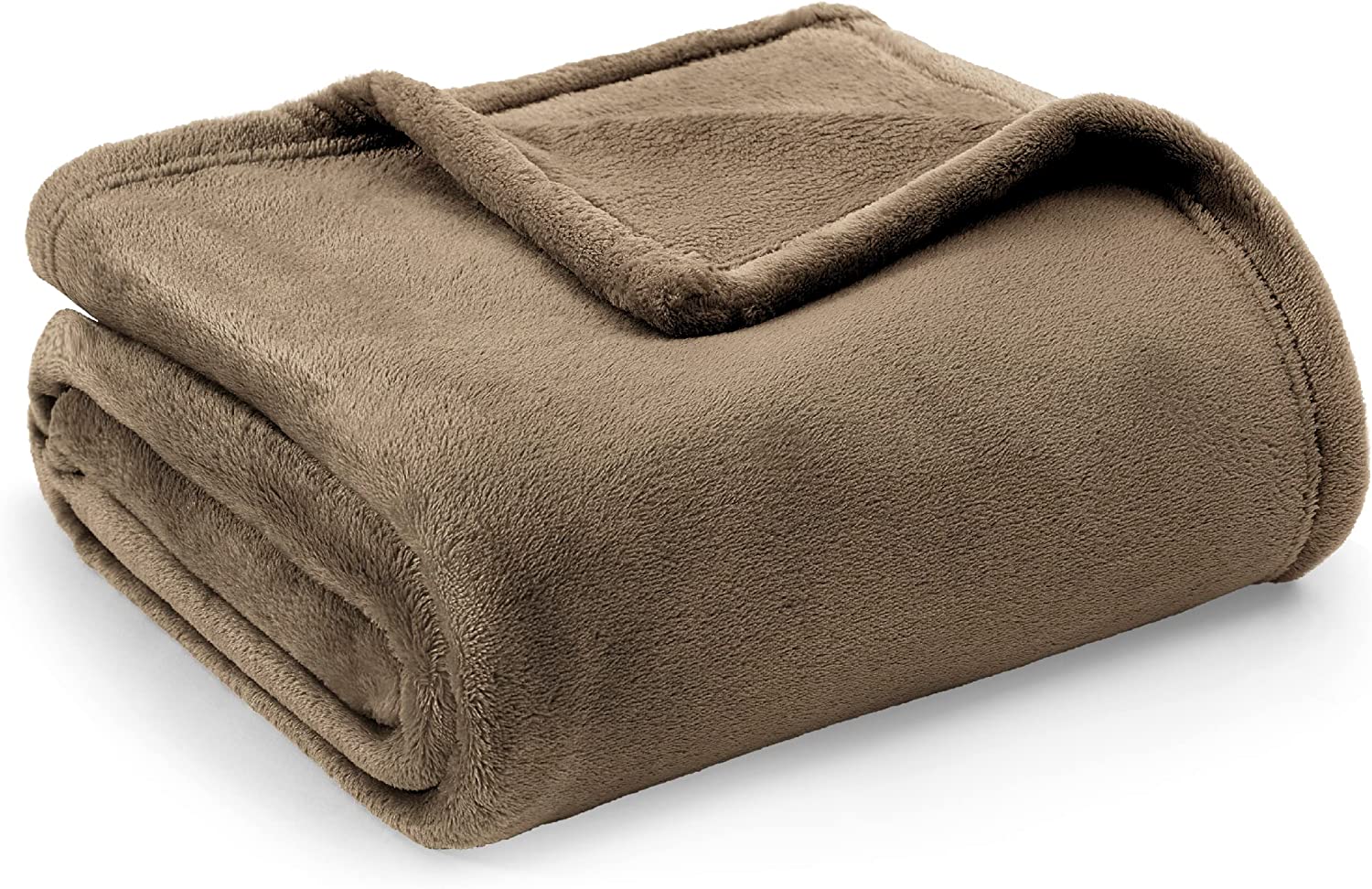 Plain Polyester Fleece Blanket with Suede Texture - 200cm x 140cm