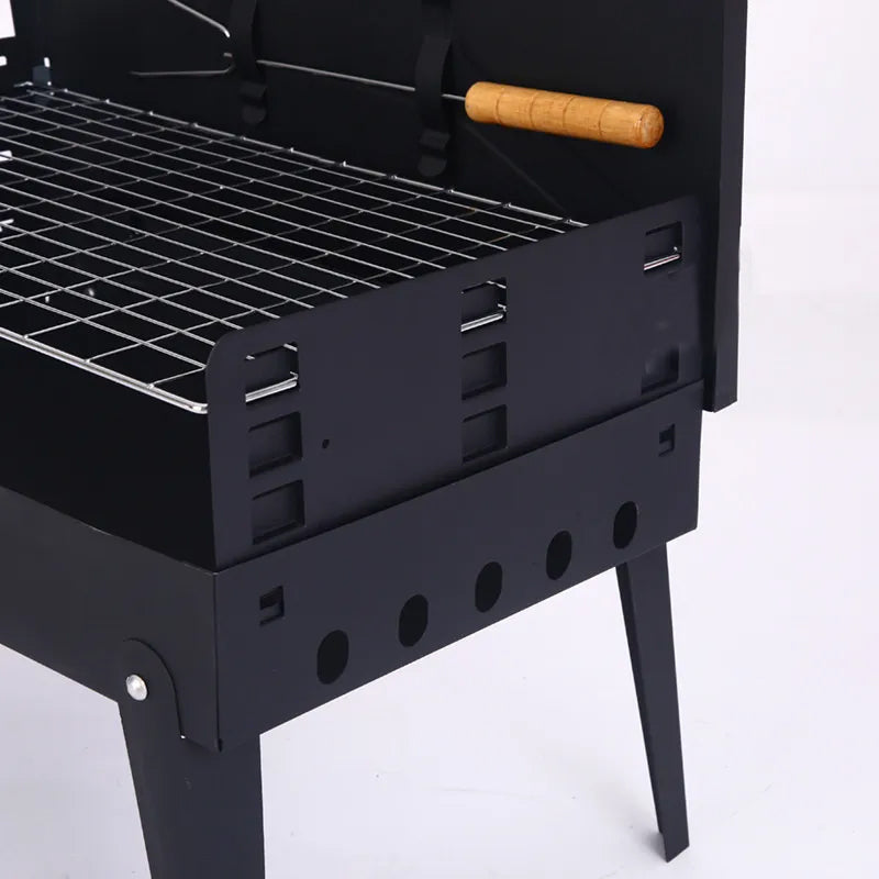 42x26x22cm Folding Combination Braai Stand with Utensils & Mesh FX-8452