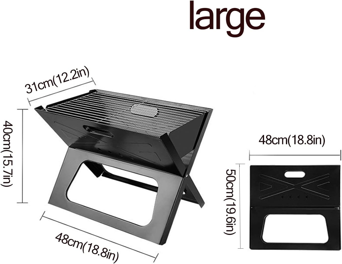 LMA 44x28x37cm X-Type Portable Folding Braai Stand FX-8463