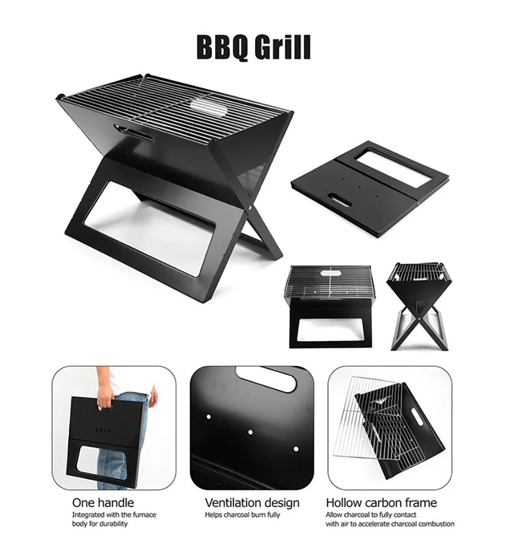 LMA 44x28x37cm X-Type Portable Folding Braai Stand FX-8463