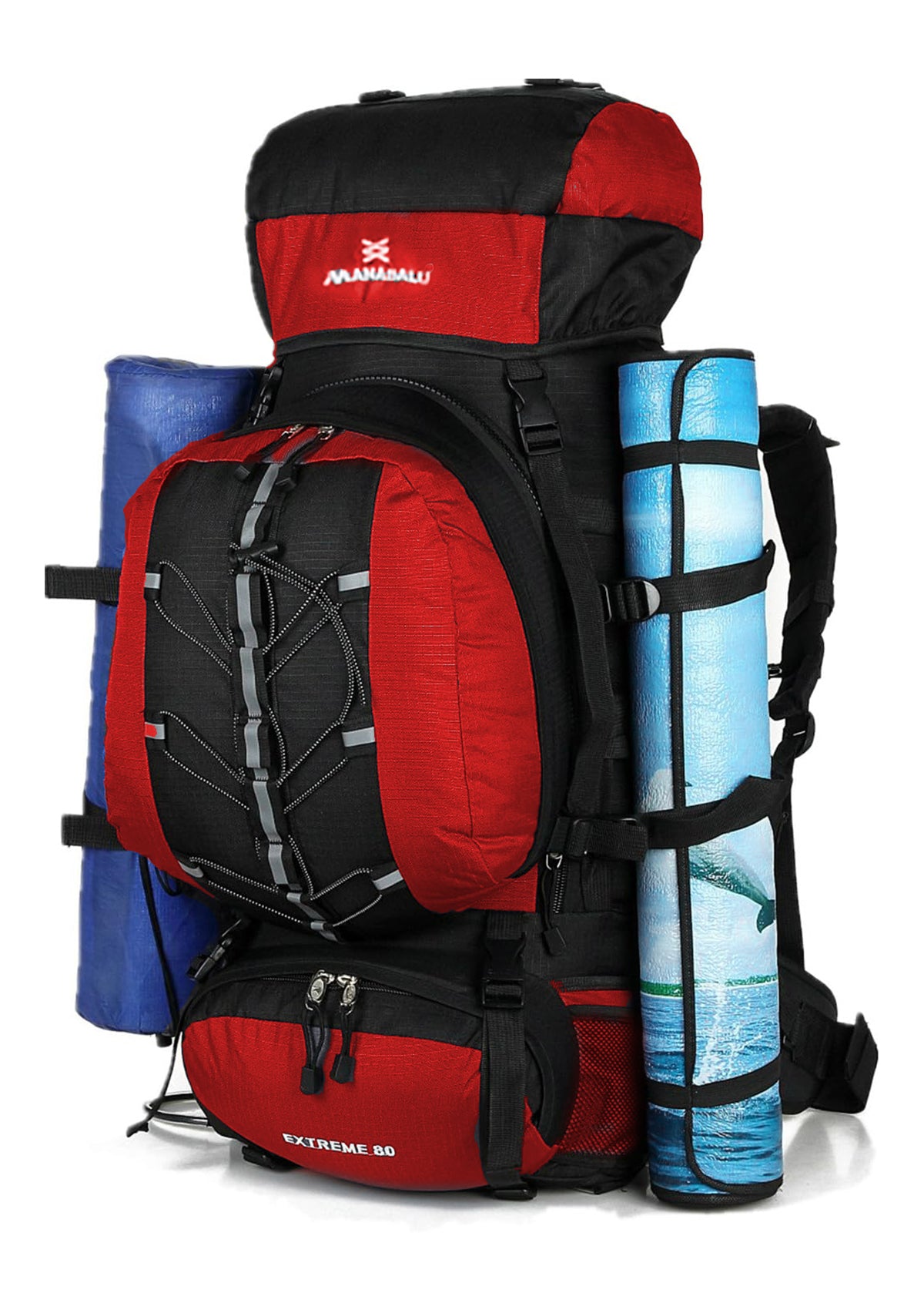 Manasalu Extreme 70L+10L 2 In 1 Waterproof Camping Backpack Set FX-8854-2